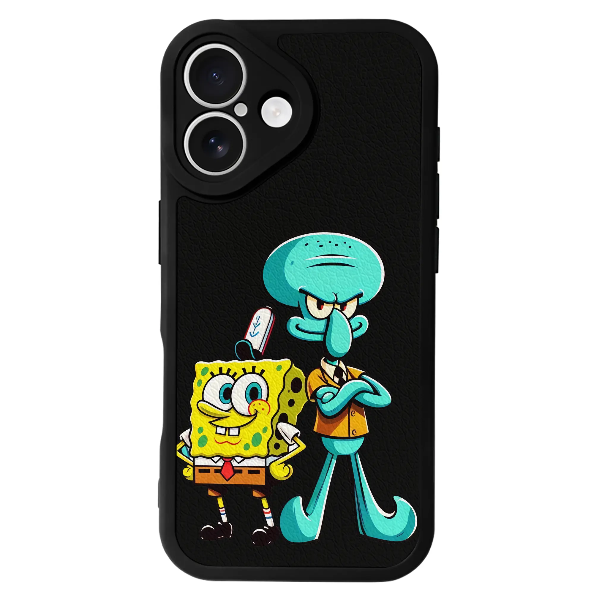 スポンジボブ グッズ イカルド - IPhone 16シリーズ対応 ・ シリコンスマホケース ・ レザー調 ・ 高精度フィット ・ 耐衝撃 ・ ワイヤレス充電対応 ・ 精密カット